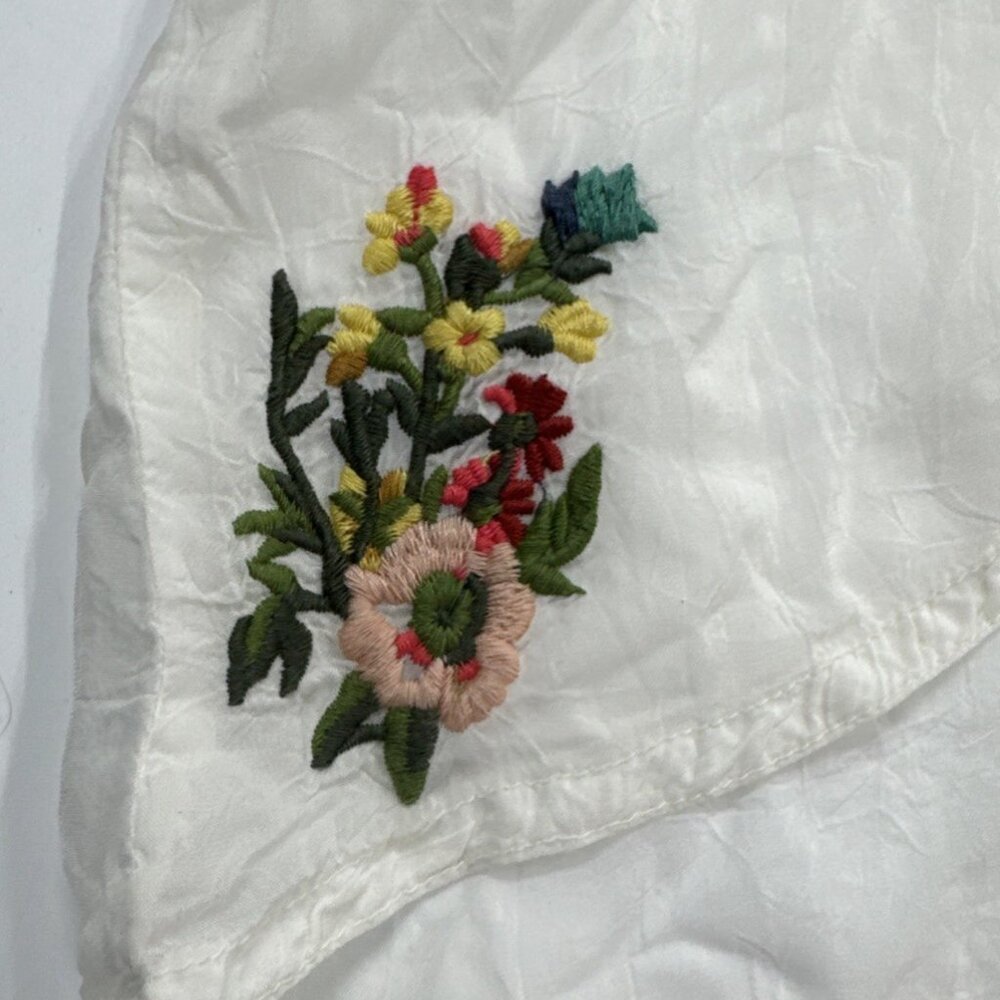 JOHNNY WAS Tunic Top Womens Small Embroidered Rayon Floral Sheer Bethanie - Picture 14 of 16